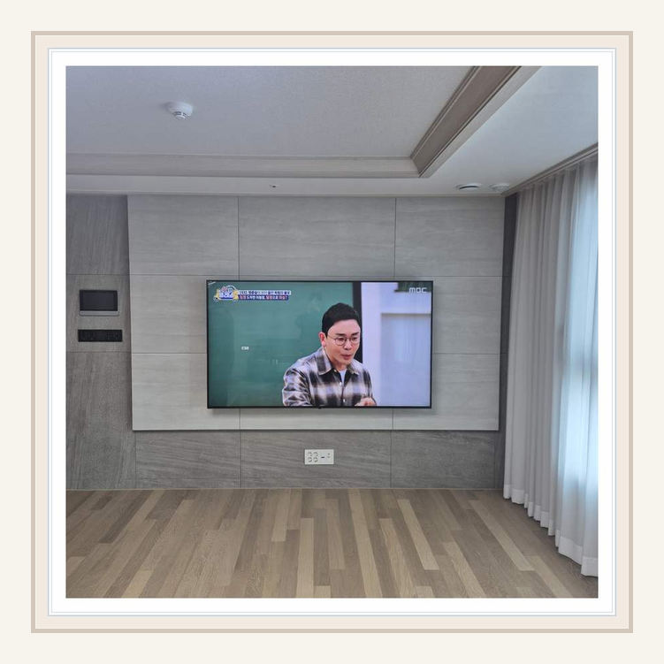 설치 참고사진 1 · 부평구 거치대 제거 후 벽체 하중 검사 관련 화면의 중심 높이 확인